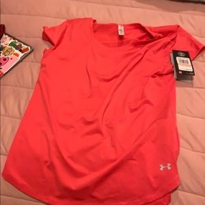 Under armour dry fit pink shirt